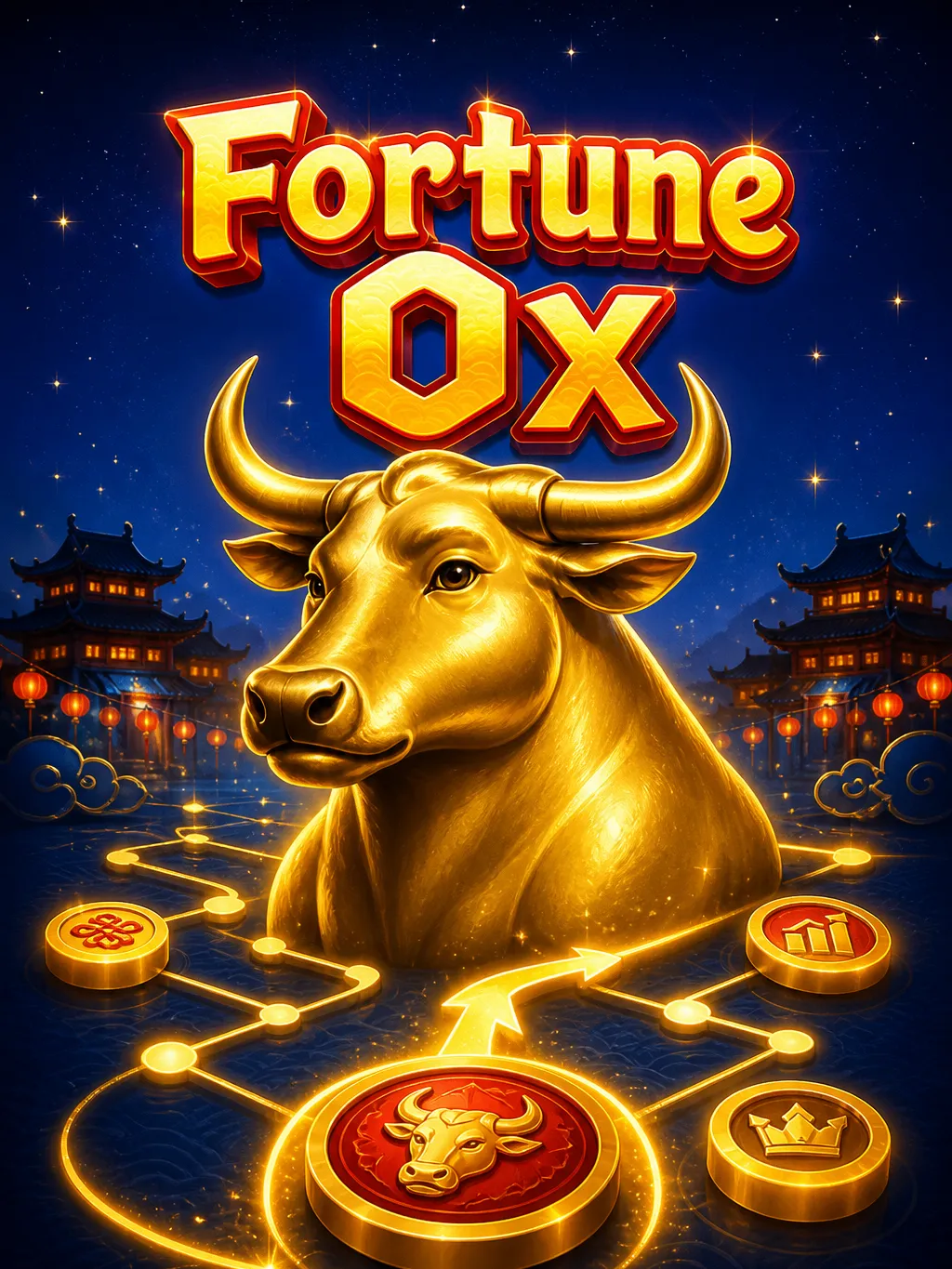 Fortune Ox strategy chart showing conservative bankroll staking